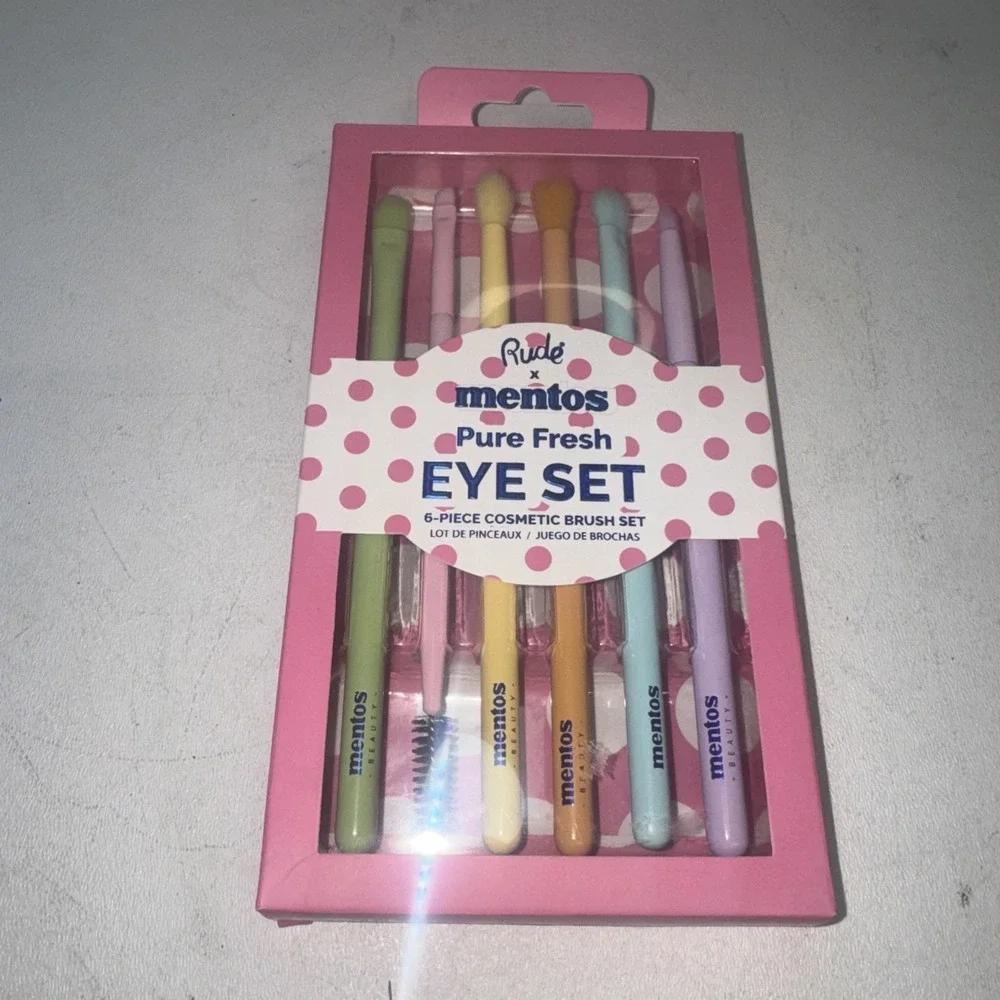 Rude x Mentos Pure Fresh EYE SET 6 Piece Cosmetic Brush Set